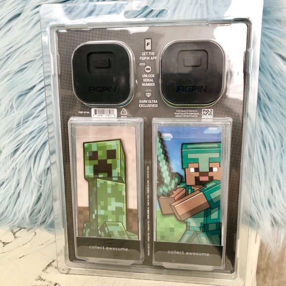 Minecraft, FiGPiN, Steve, #1533, Creeper, #1534, Target Exclusive, NEW, SEALED - Picture 2 of 10
